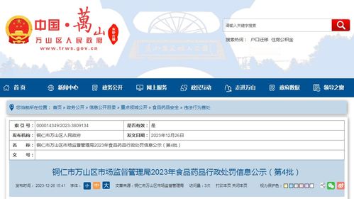 銅仁市萬(wàn)山區(qū)市場(chǎng)監(jiān)督管理局2023年食品藥品行政處罰信息公示（第4批）——以貴州企業(yè)管理為例